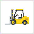 cross stitch pattern Construction Truck - FORKLIFT