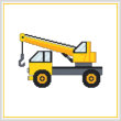 cross stitch pattern Construction Truck - HOOK CRANE