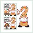 cross stitch pattern A Year Of Gnomes - DECEMBER