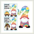 cross stitch pattern A Year Of Gnomes - JUNE