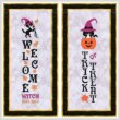 cross stitch pattern Halloween Welcome and Trick Or Treat