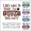 cross stitch pattern I Just Want To Drink GARDEN Nap