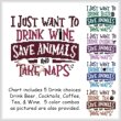 cross stitch pattern I Just Want To Drink SAVE ANIMALS Nap