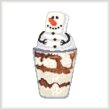 cross stitch pattern Snowman Delight