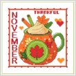 cross stitch pattern A Year of Mugs - NOVEMBER