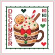 cross stitch pattern A Year Of Mugs - DECEMBER