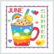 cross stitch pattern A Year Of Mugs - JUNE