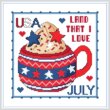 cross stitch pattern A Year of Mugs - JULY