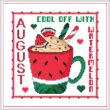 cross stitch pattern A Year Of Mugs - AUGUST