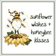 cross stitch pattern Sunflower Wishes  Honeybee Kisses Gnome