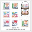 cross stitch pattern Pillow Chat - BEACH TRIO