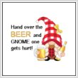 cross stitch pattern Ms. Beer Gnome
