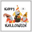 cross stitch pattern Gnome Greetings - HALLOWEEN