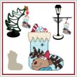 cross stitch pattern Christmas Stocking - Moose