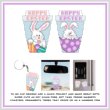 cross stitch pattern Easter Bunny To Go Cups
