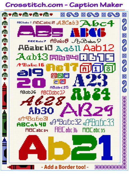 Free Cross Stitch Alphabet Chart Generator