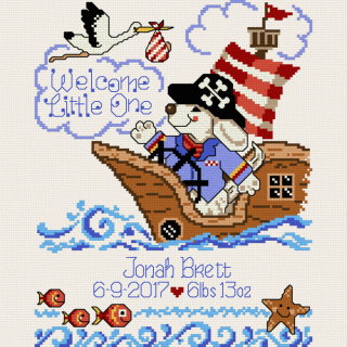 Baby Counted Cross Stitch Pattern